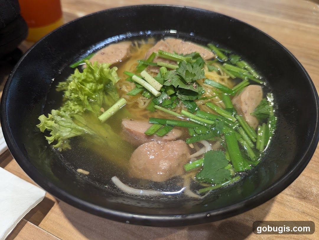 Noodle Soup with Meatballs