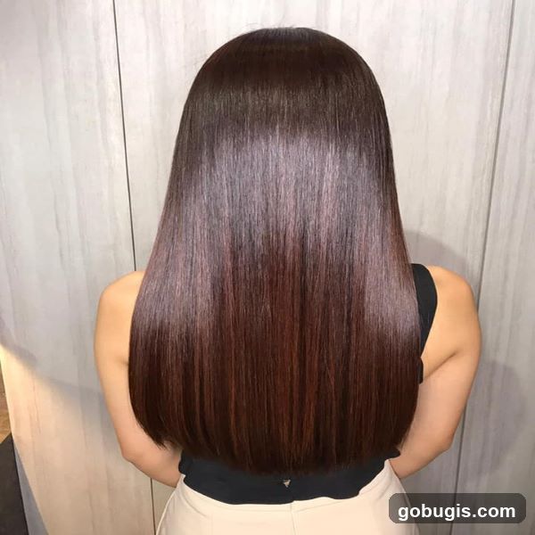 Sleek, Straight Dark Hair