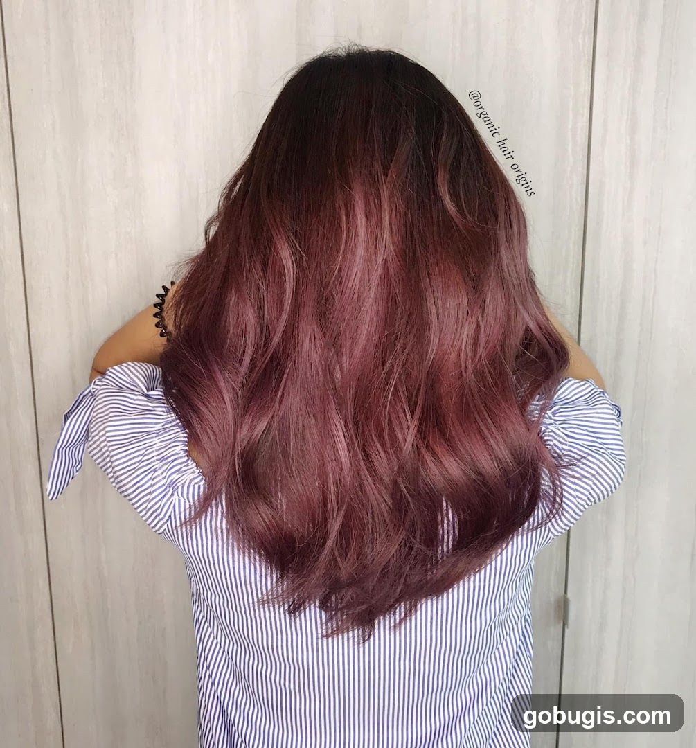 Woman with Rose Gold Ombre Hair