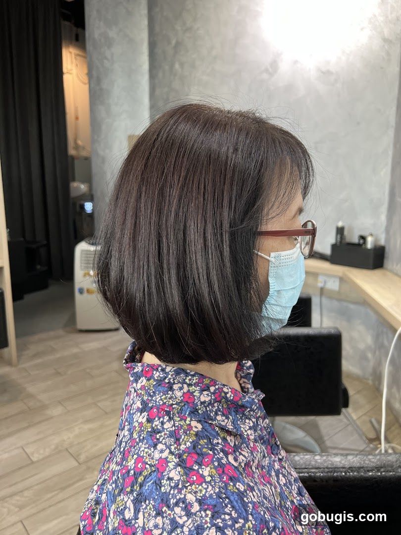 Woman with a new haircut