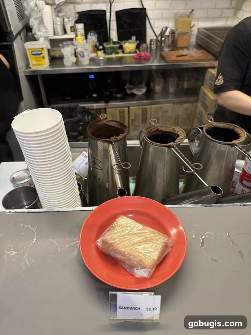 Sandwich and Coffee Preparation Area