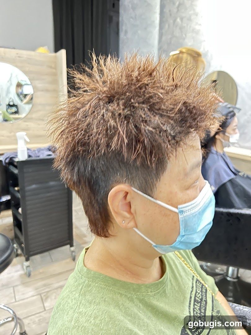 Woman with Spiky Hair