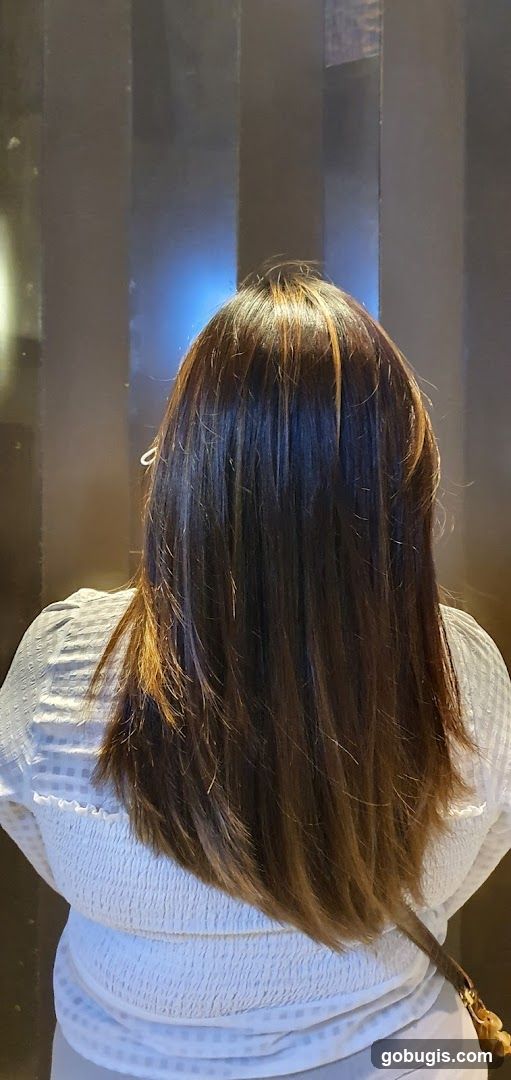 Woman with highlighted hair
