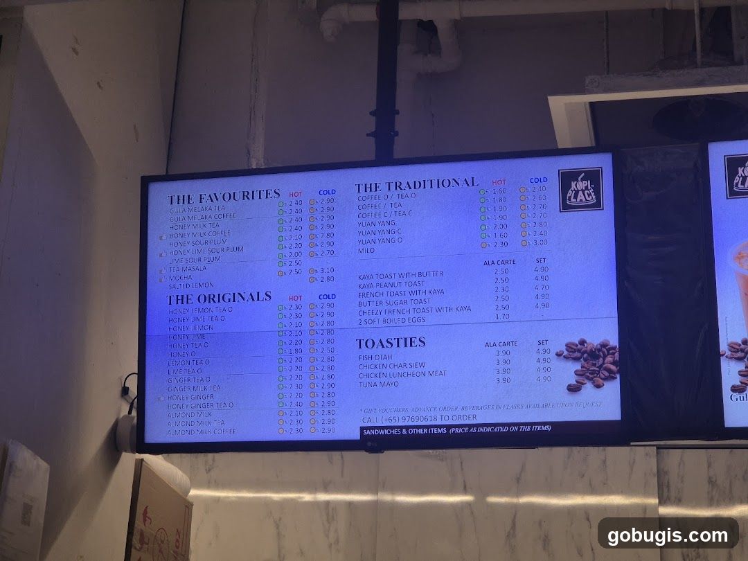 Kopi Place Menu