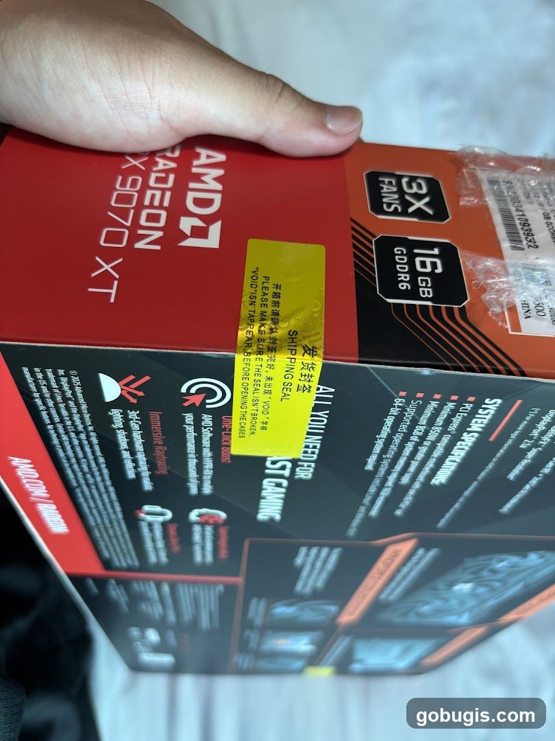 AMD Radeon RX 9070 XT Graphics Card Box