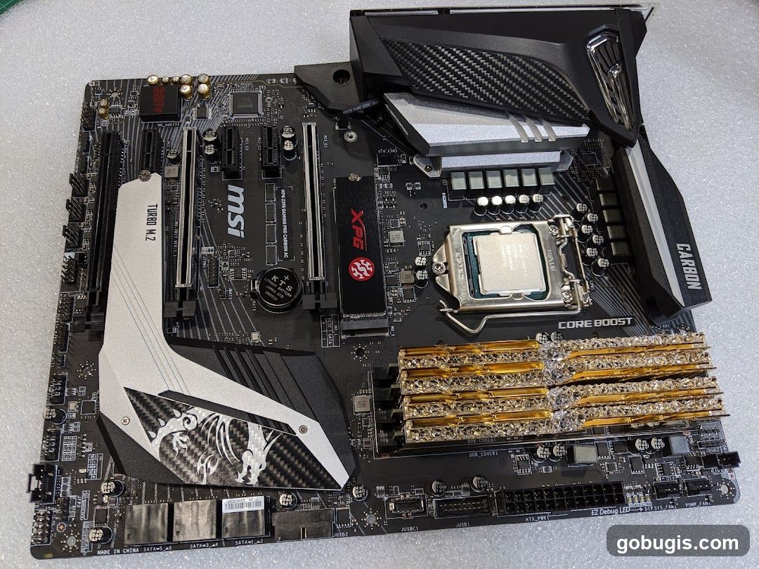 Motherboard with CPU