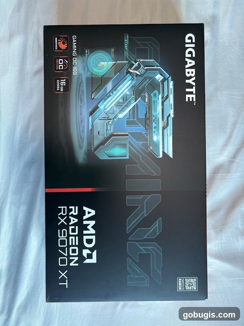Gigabyte AMD Radeon RX 9070 XT Graphics Card Box