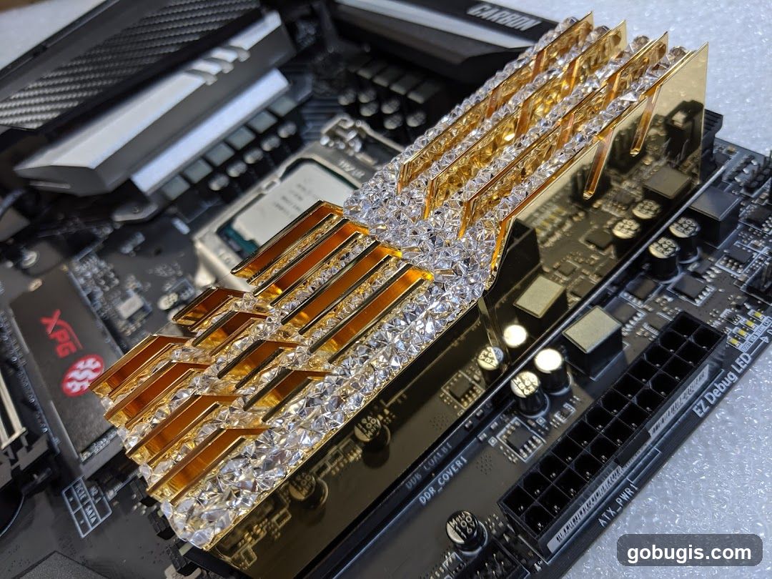 Computer Motherboard with Decorative RAM