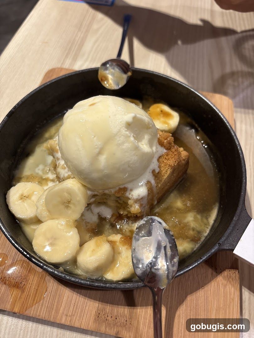 Dessert with Ice Cream and Bananas