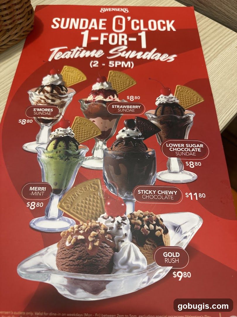 Swensen's Sundae O'Clock 1-for-1 Teatime Sundaes
