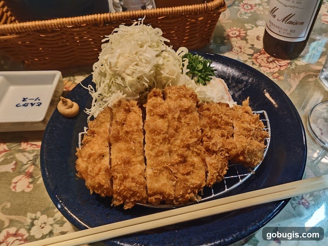 Fried Pork Cutlet with Shredded Cabbage