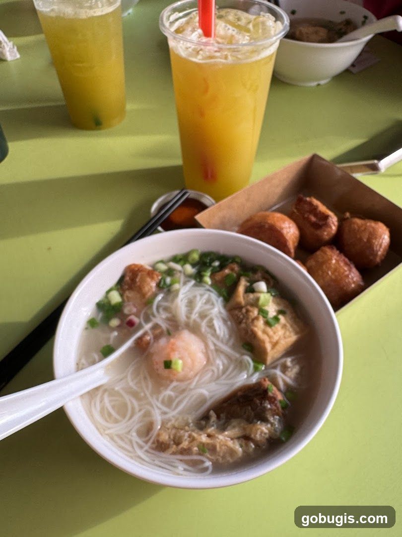 Noodle Soup and Fried Buns