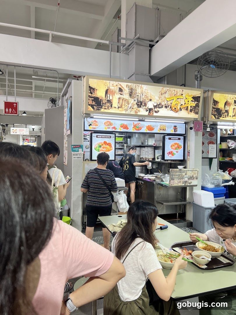 Food Stall with Customers