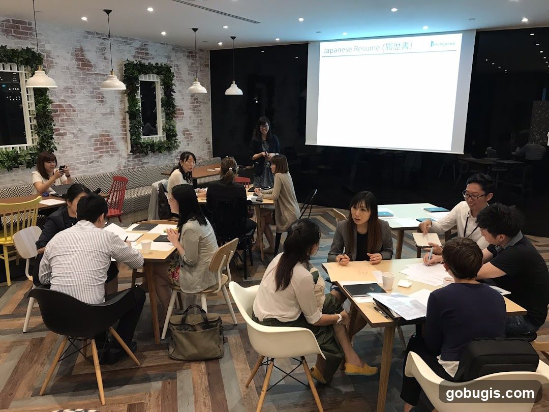 Meeting in a modern co-working space