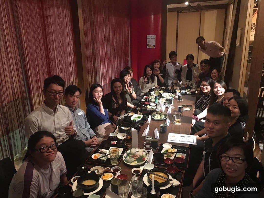 Group Dinner at a Japanese Restaurant