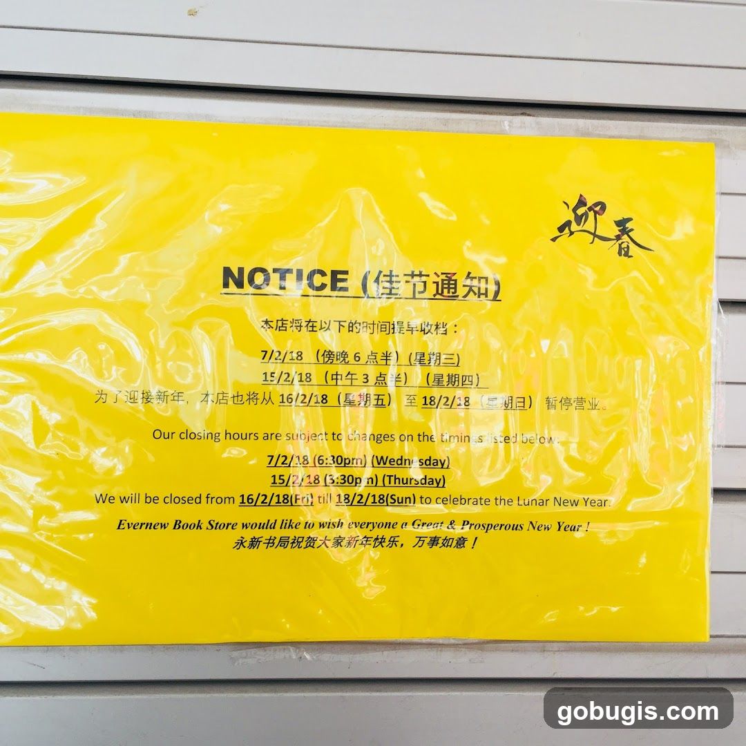 Lunar New Year Notice