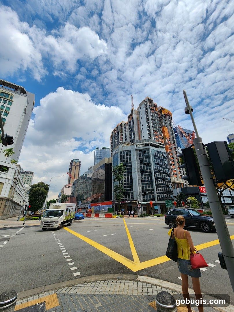 City Street Scene with Construction