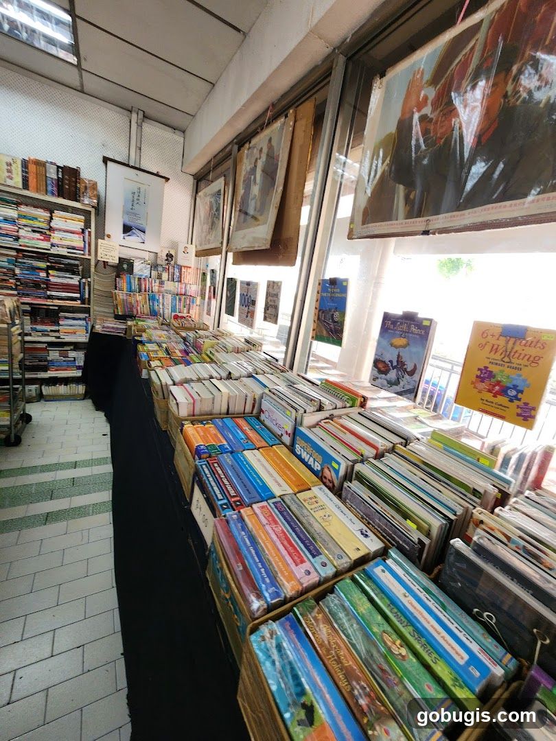 Bookstore Interior with Displayed Books
