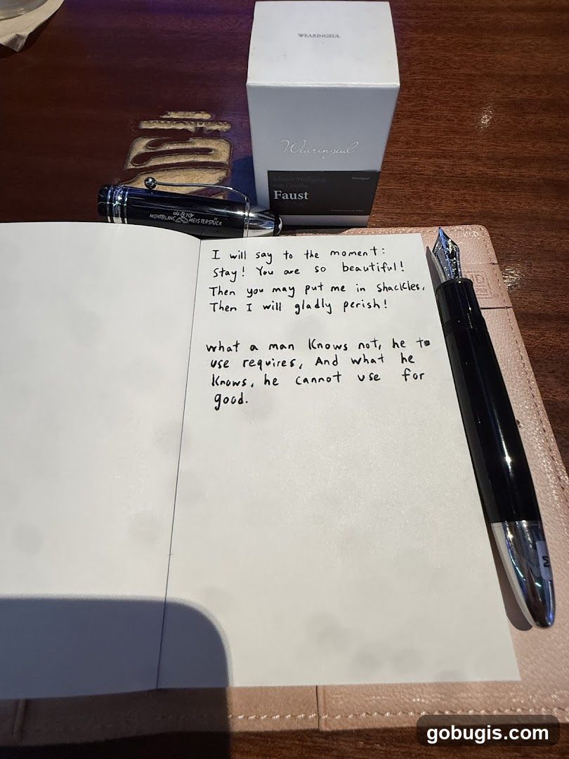 Writing materials and a book