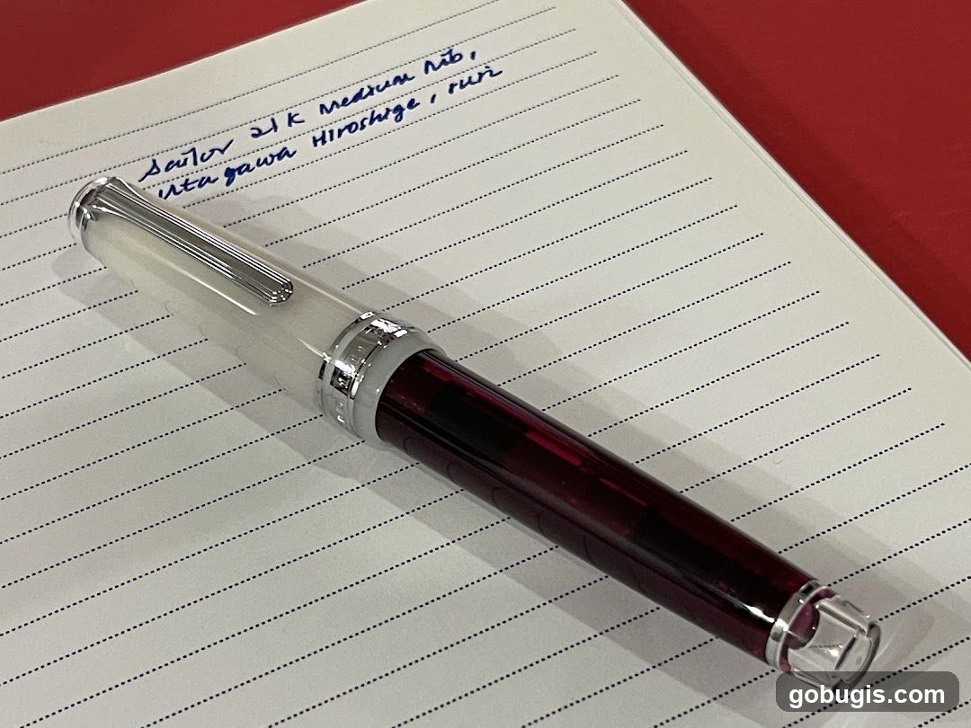 Fountain Pen on Lined Paper