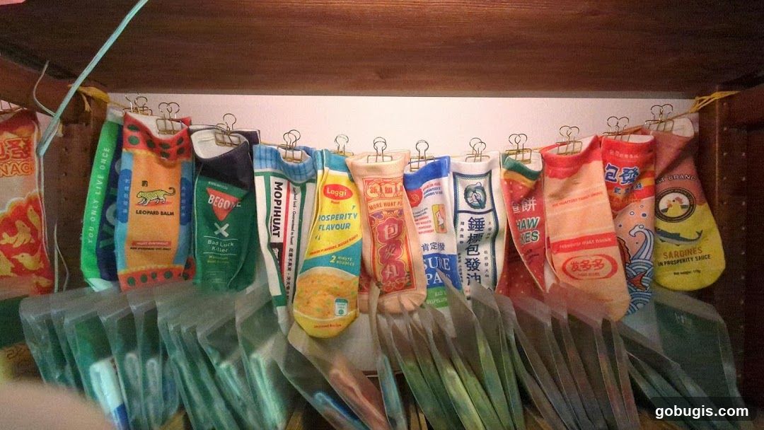 Socks with Food Packaging Designs