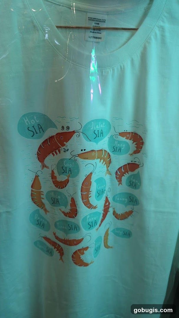 T-shirt with Shrimp Graphic