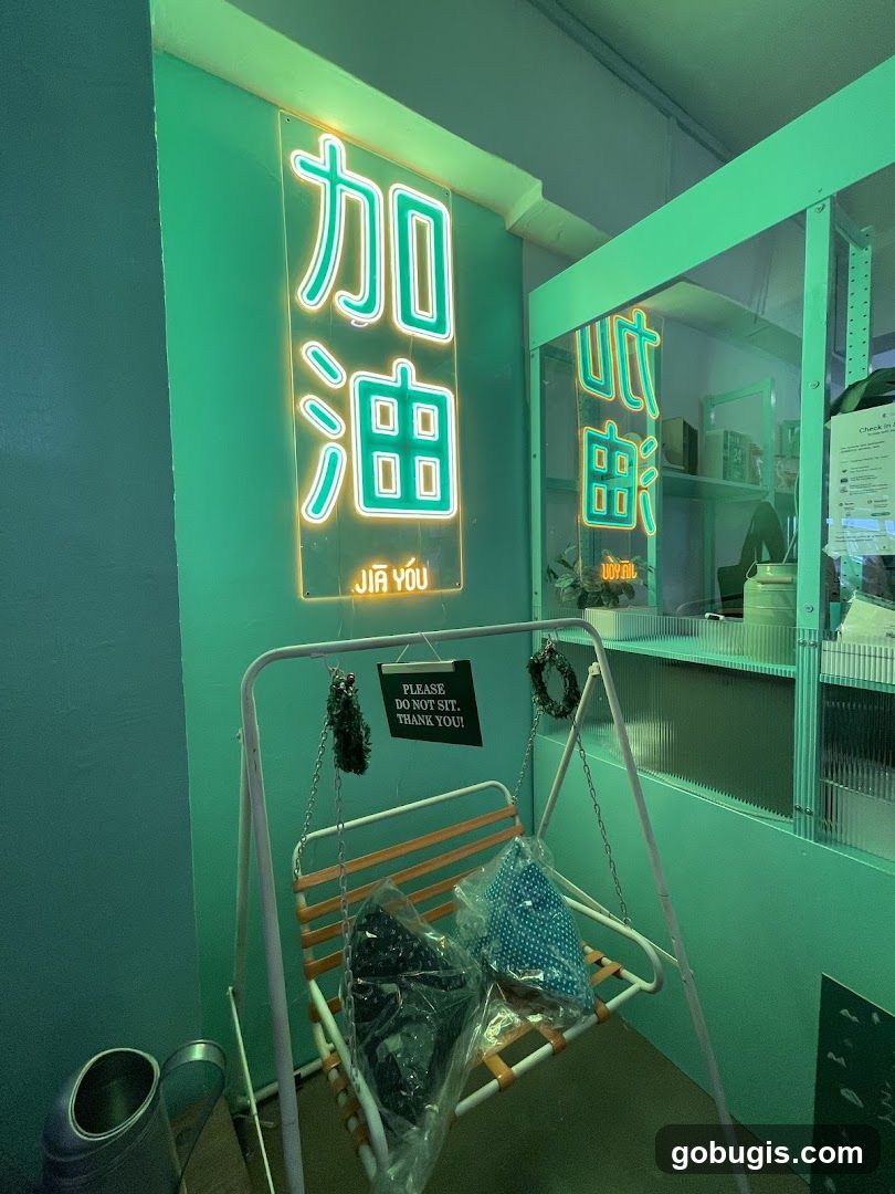 Neon Signage and Swing