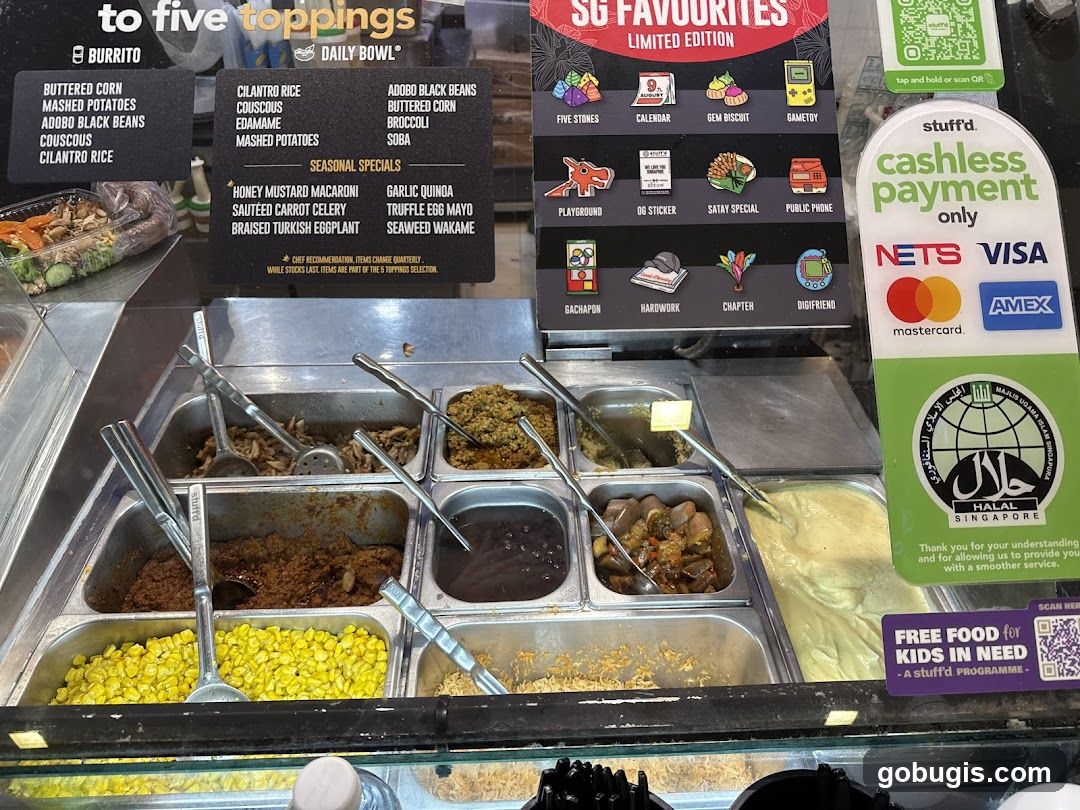 Food Toppings Display