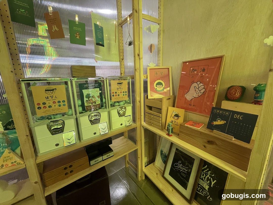 Display of Gachapon Machines and Artwork