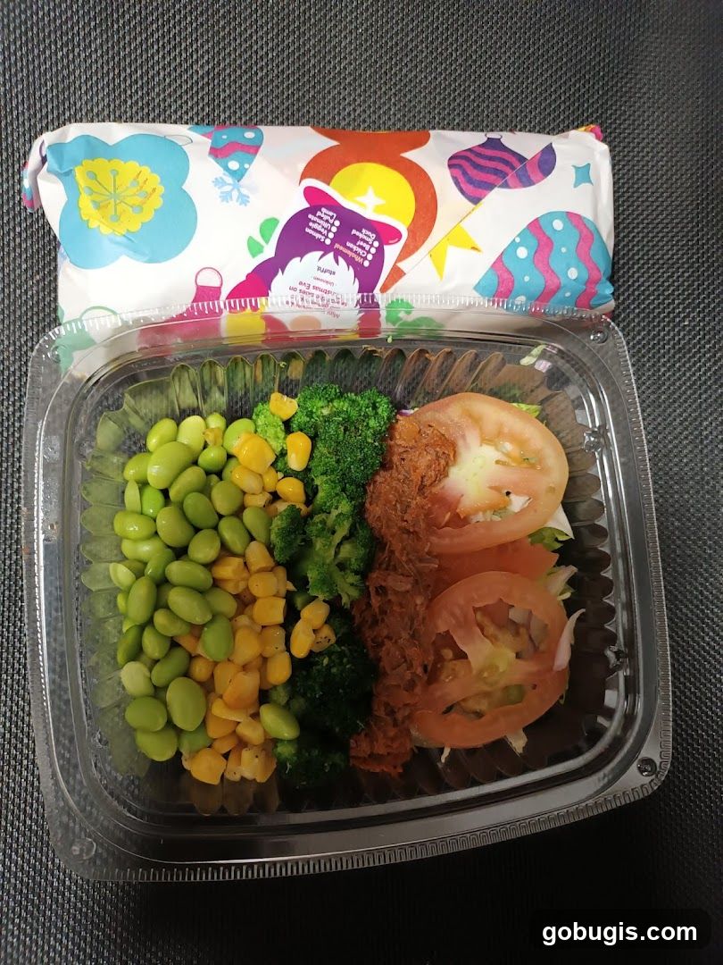 Salad with Edamame, Corn, Broccoli, and Tuna