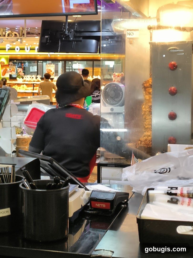 Food stall counter