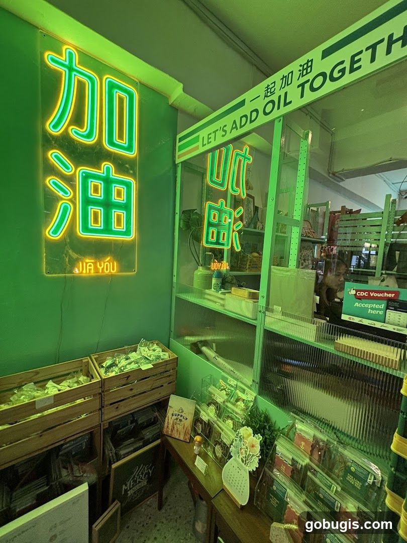 Neon Signage and Shelves with Products