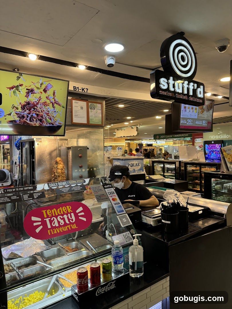 Food stall counter