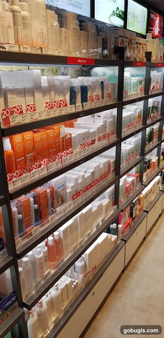 Skincare Products on Shelves