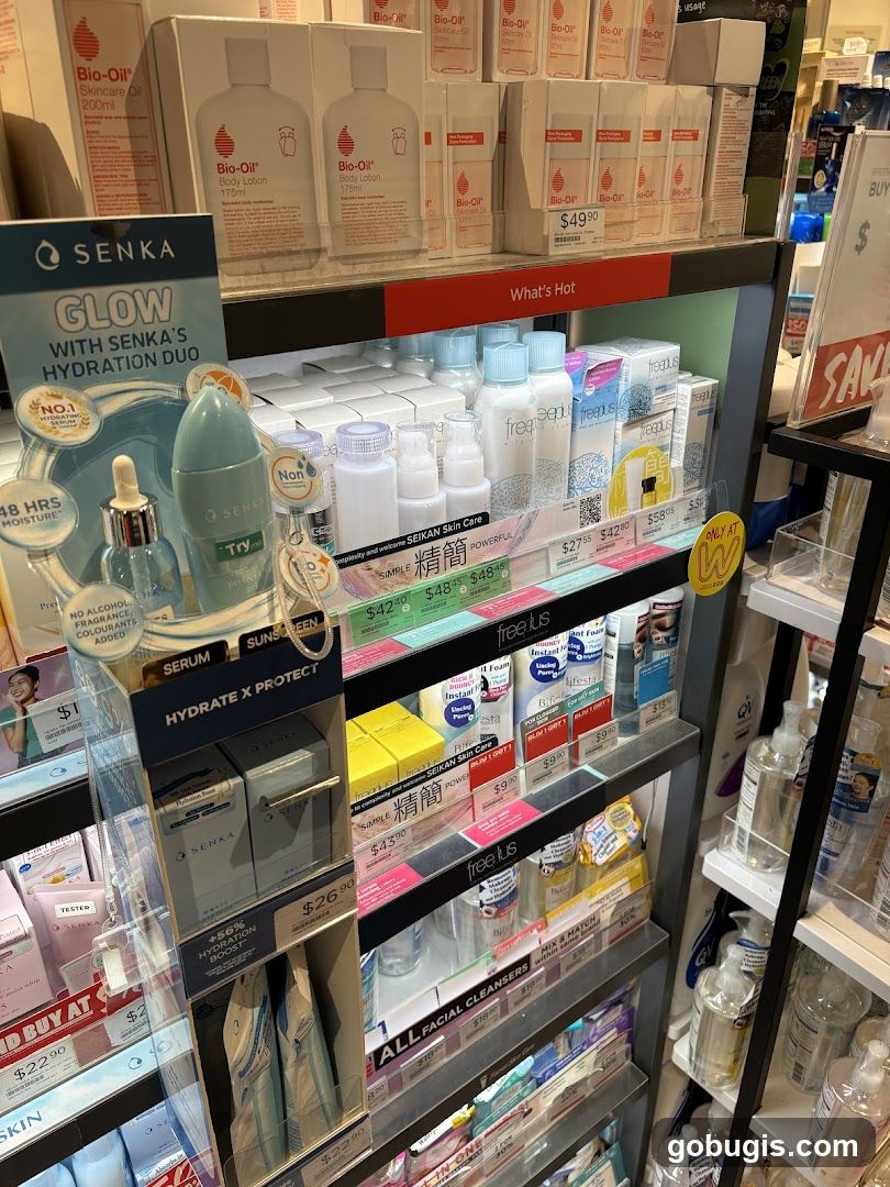 Skincare Products Display