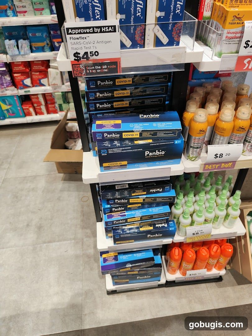 COVID-19 Rapid Test Kits and Mosquito Repellent