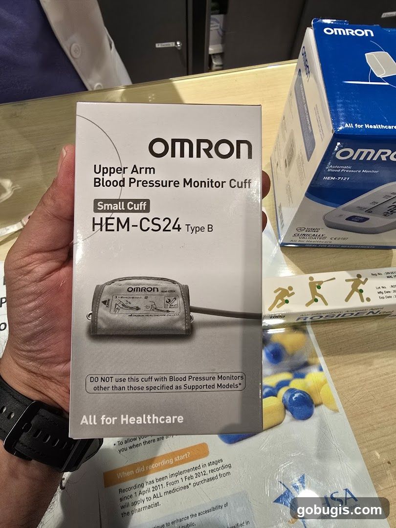 Omron Blood Pressure Monitor Cuff Box