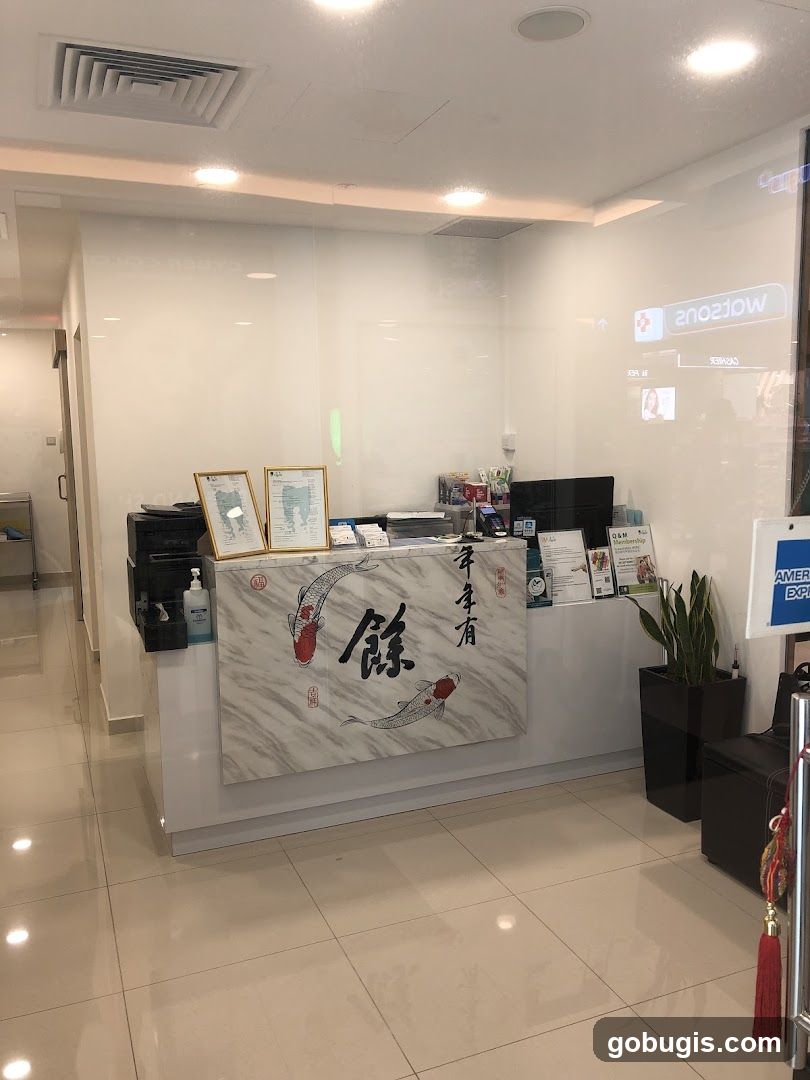 Reception Desk with Koi Design