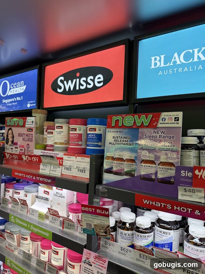 Vitamins and Supplements Display