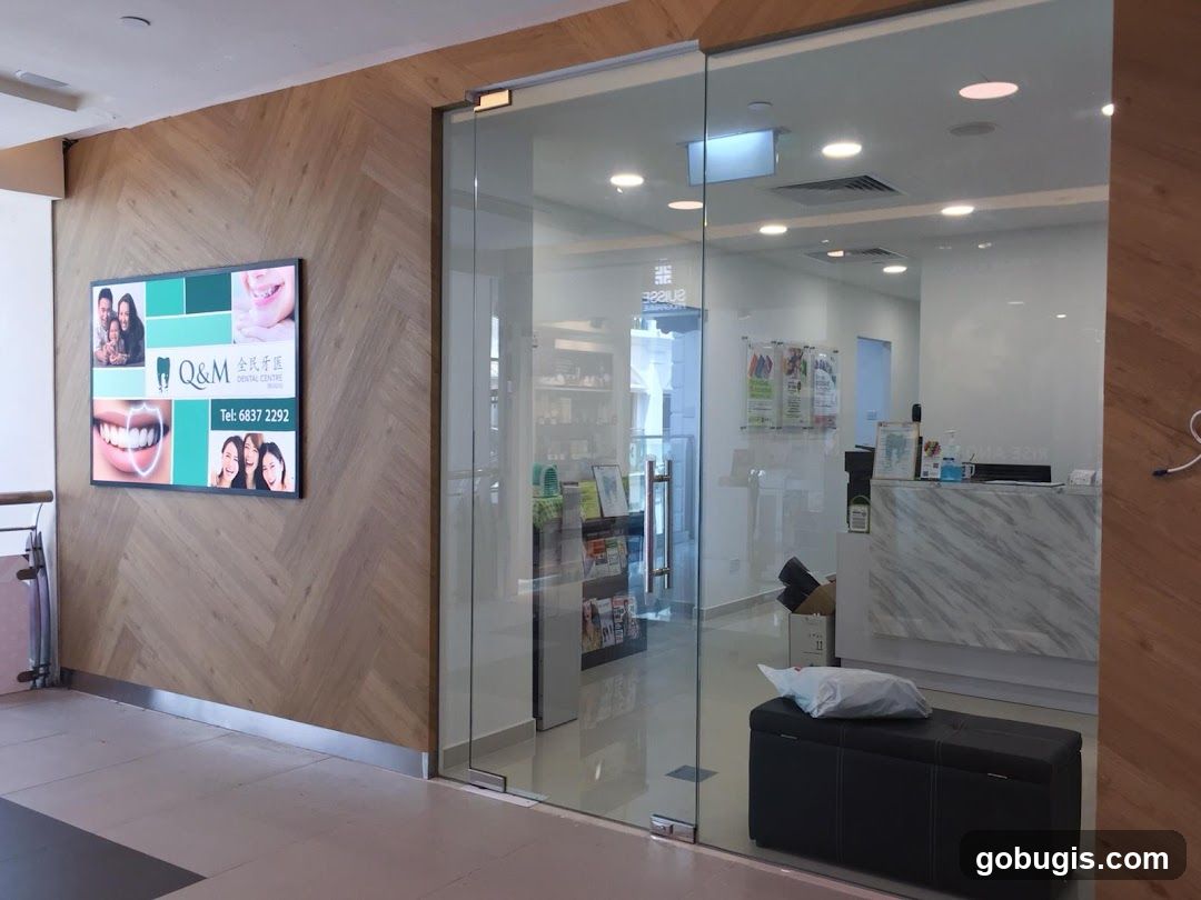 Dental Clinic Interior and Advertisement