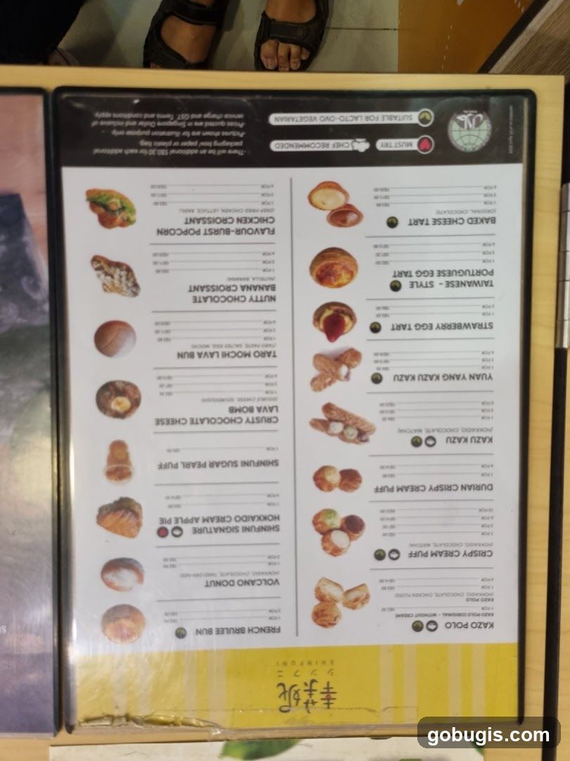 Shinfuni Menu