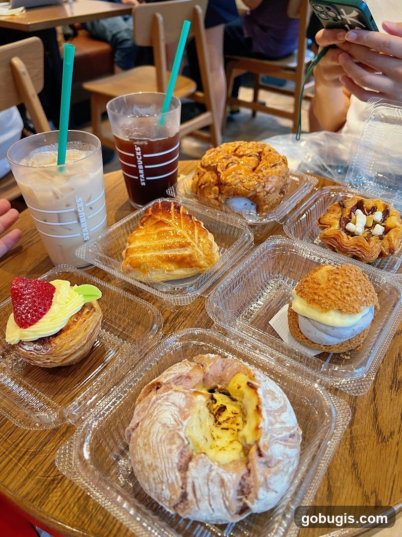 Starbucks Pastries and Drinks