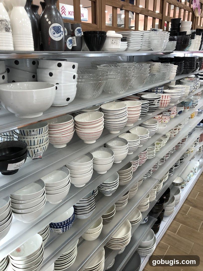 Shelves of Bowls and Dishes