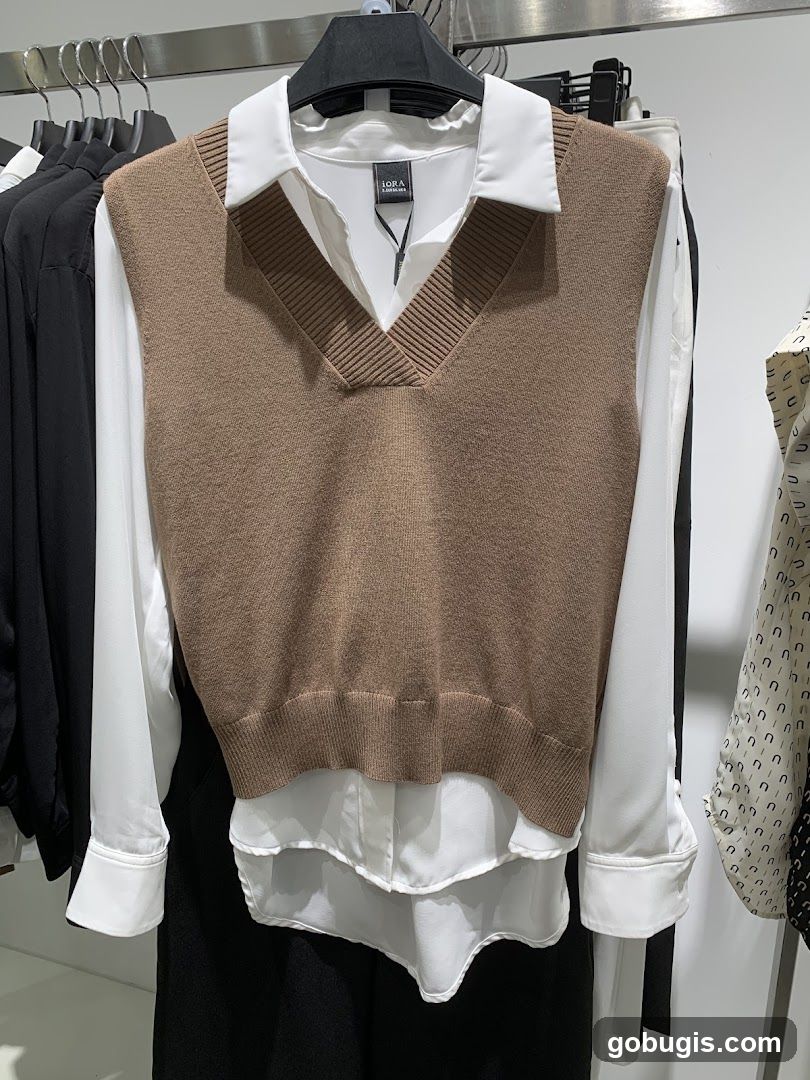 Layered Shirt and Sweater Vest