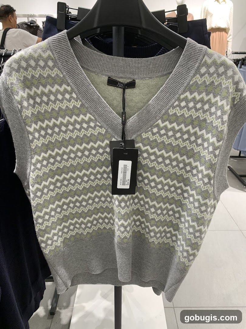 Grey V-neck Sweater Vest
