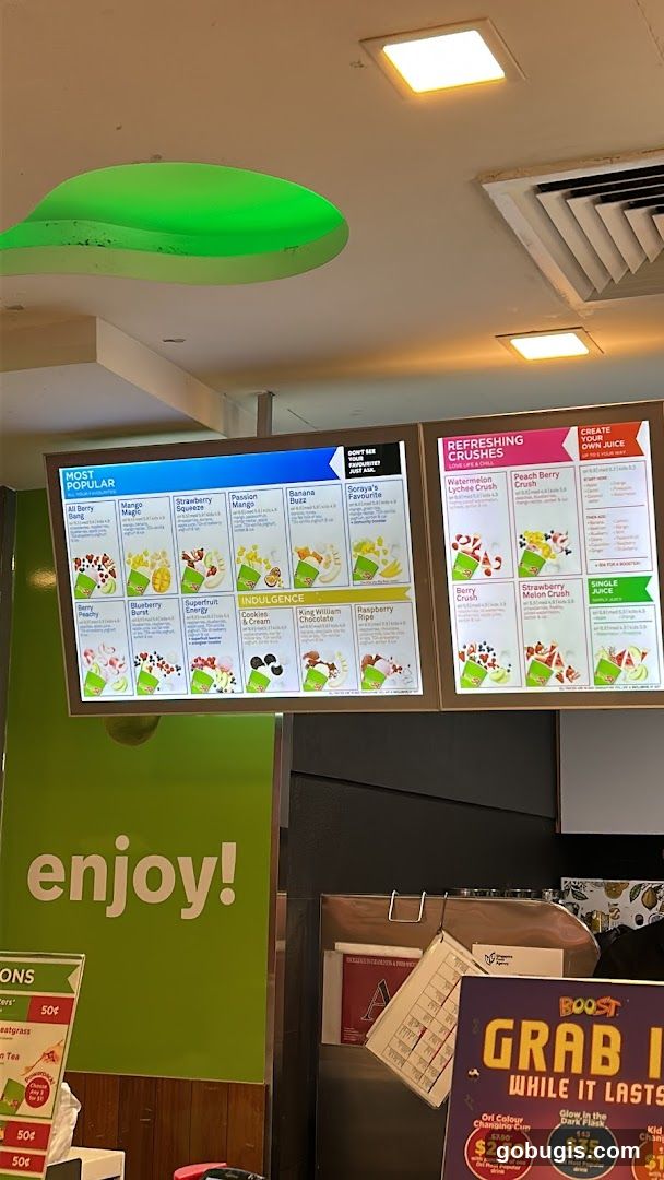 Boost Juice Menu
