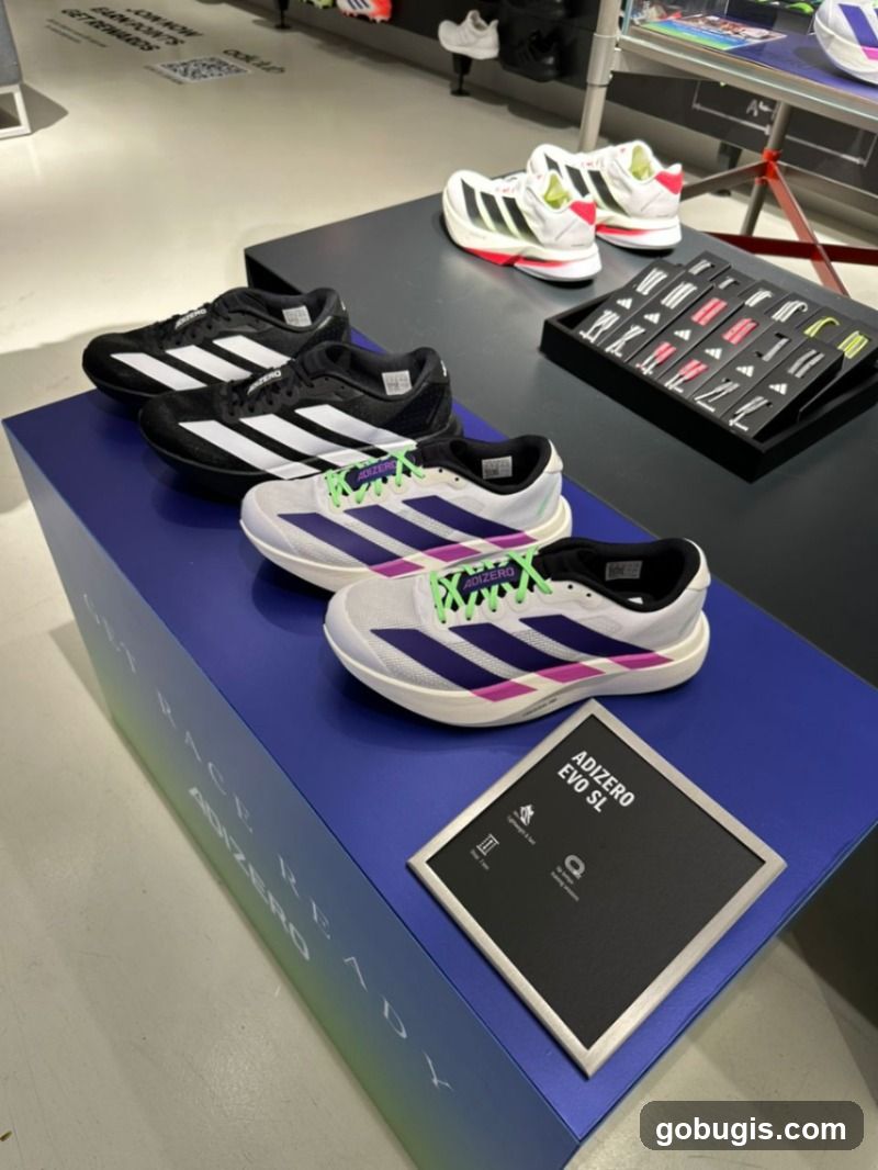 Adidas Adizero Evo SL Running Shoes Display