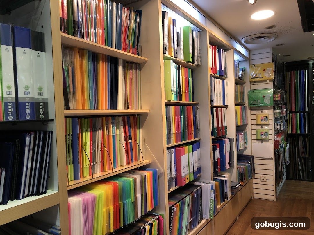 Stationery Store Shelves