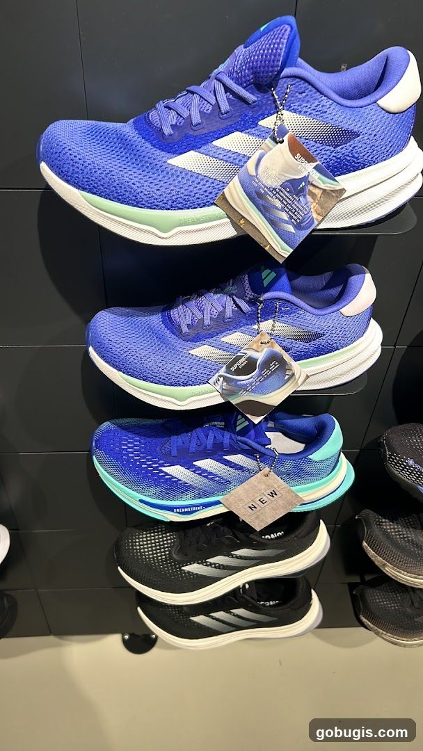 Adidas Running Shoes Display