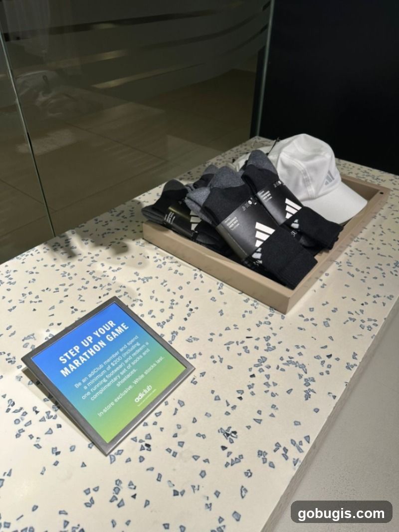 Adidas Socks and Cap Display